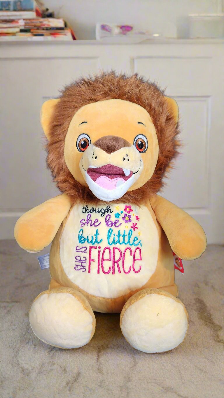 Embroidered Stuffed Lion