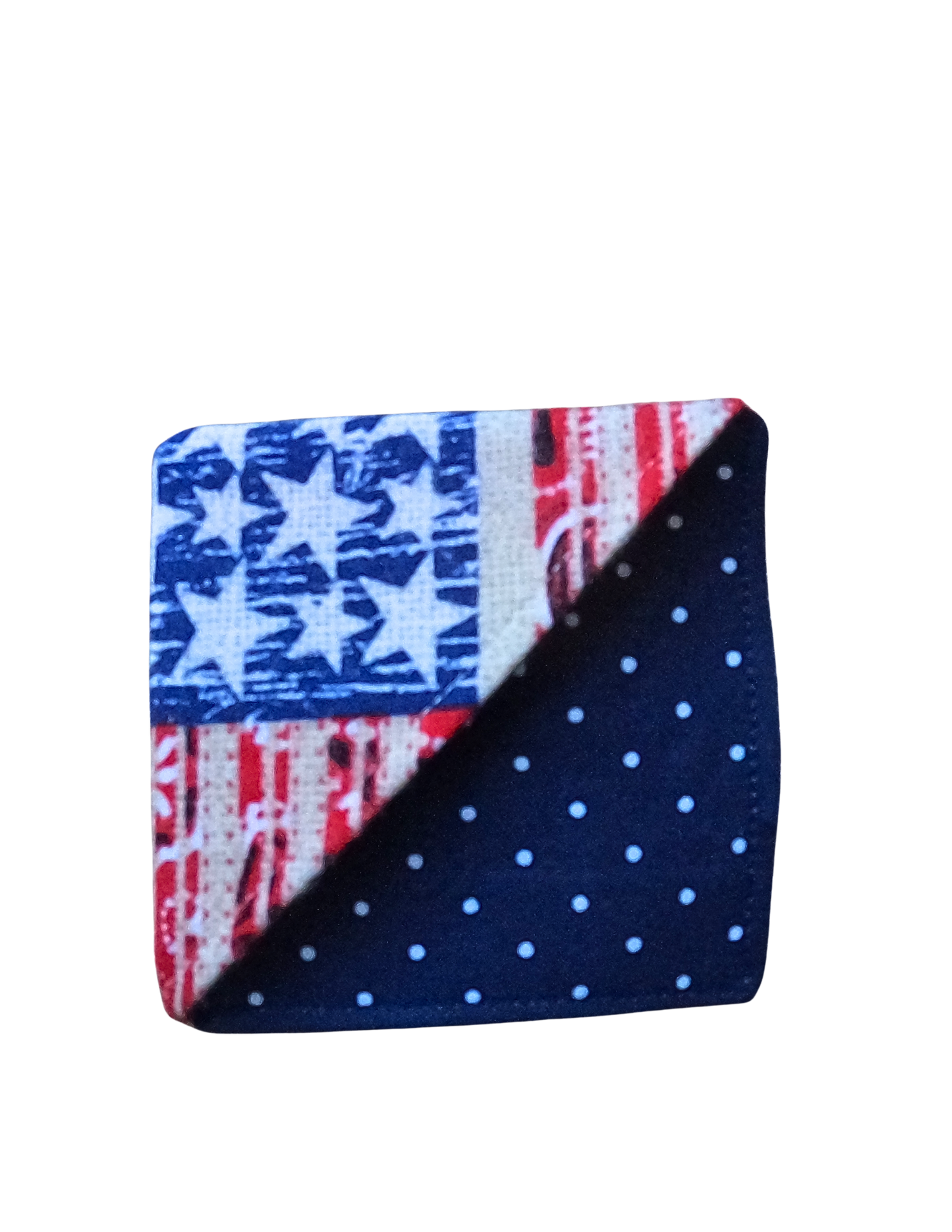 Flag and Polka Dots-Fabric Bookmark