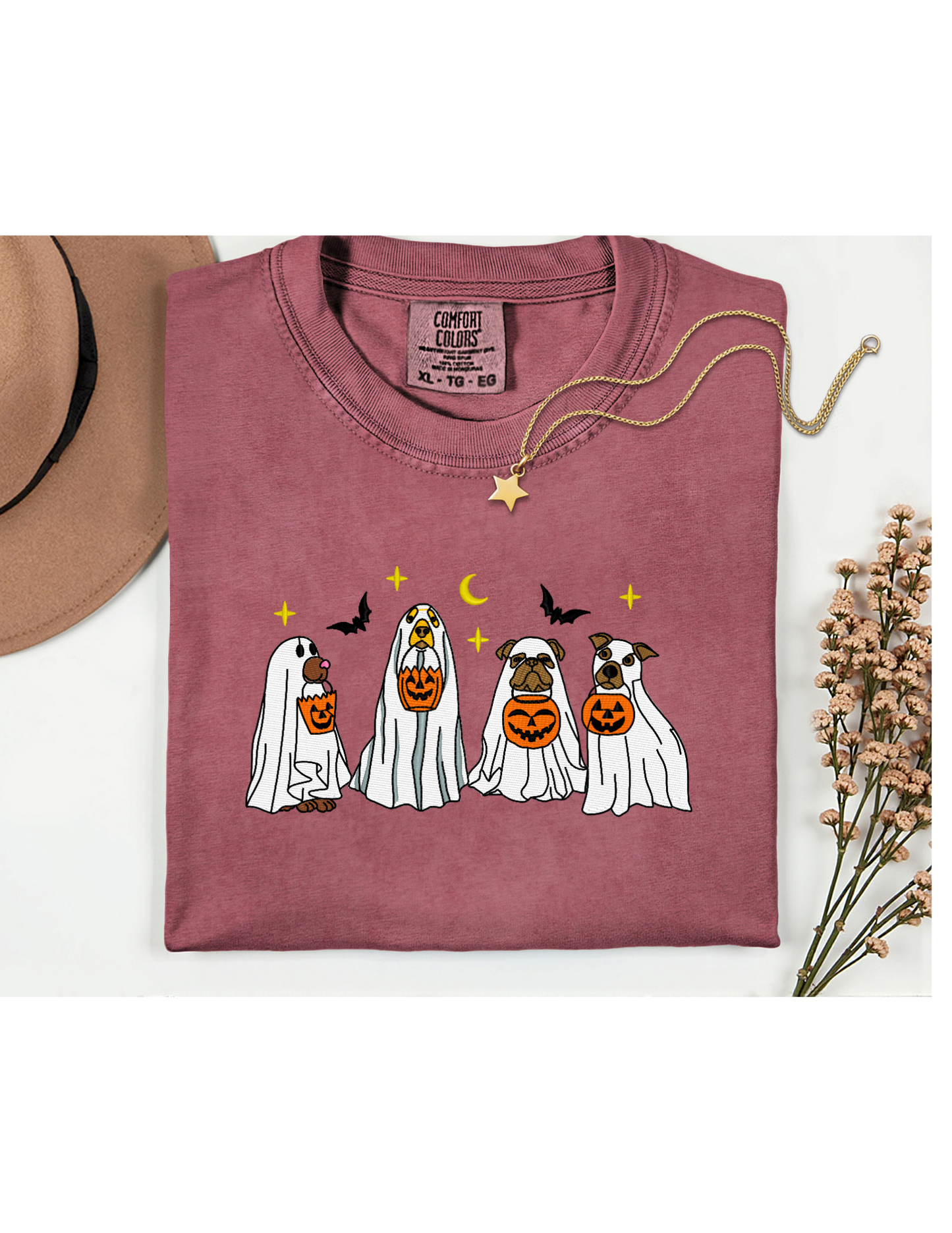 Embroidered-Ghost Dogs
