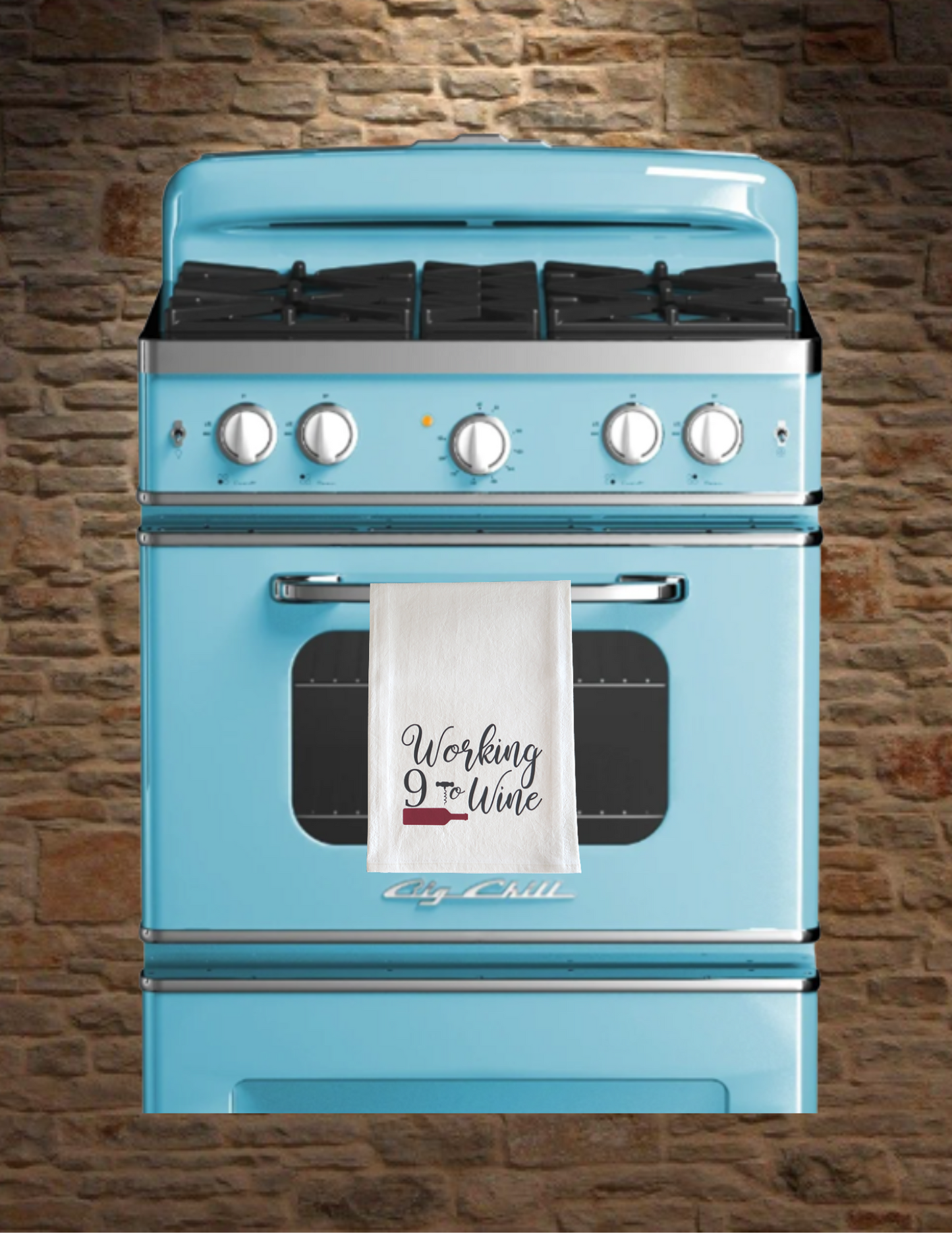 Working 9 To Wine - Tea Towel
