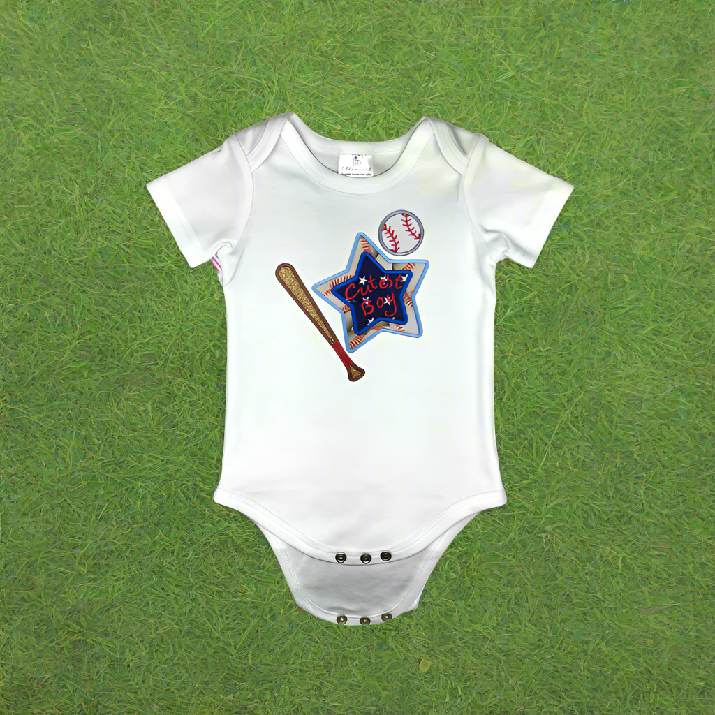 Cutest Boy Baseball - Baby Bodysuit