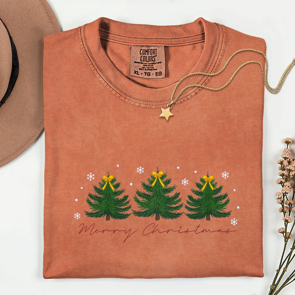 Embroidered Christmas Tree Shirt