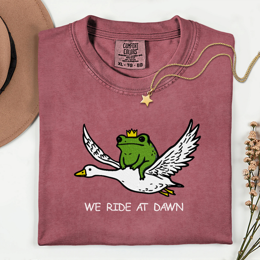 We Ride at Dawn-Embroidered Shirt