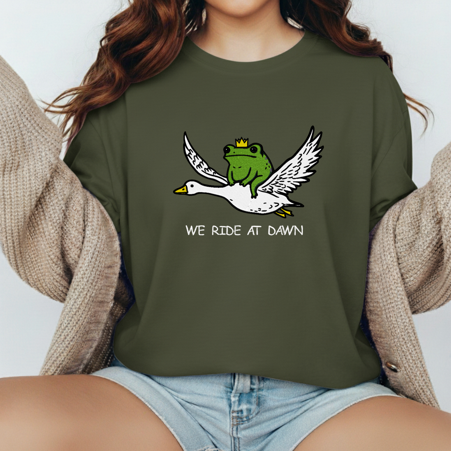 We Ride at Dawn-Embroidered Shirt