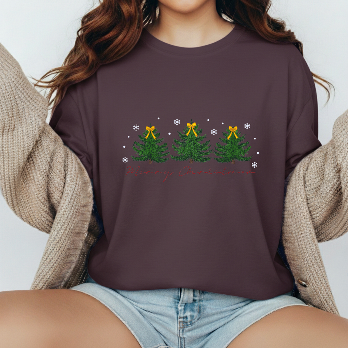 Embroidered Christmas Tree Shirt