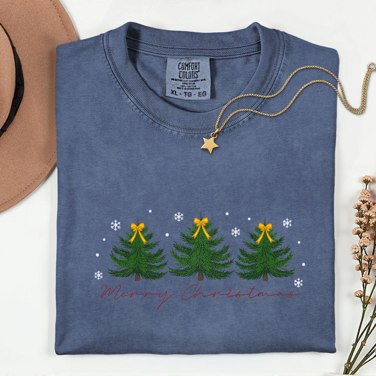 Embroidered Christmas Tree Shirt