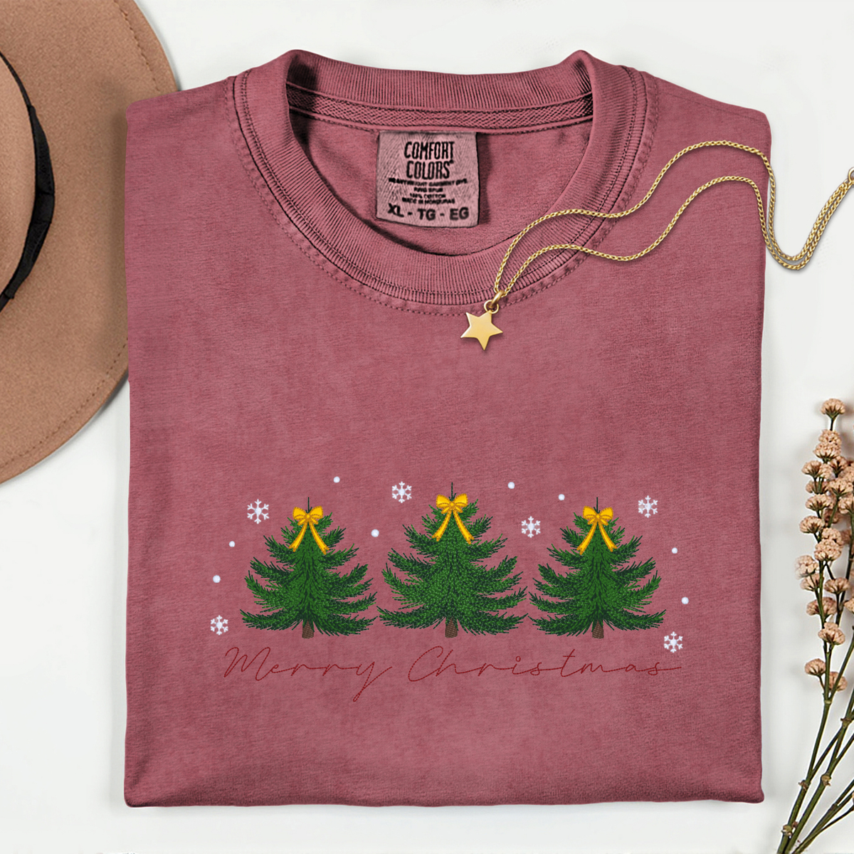 Embroidered Christmas Tree Shirt