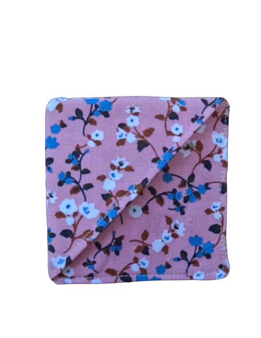 Blue Floral Print-Fabric Bookmark