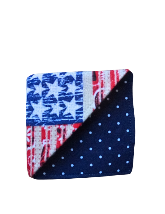 Flag and Polka Dots-Fabric Bookmark