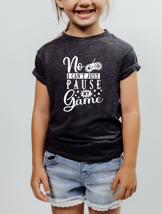 No I Can't Just Pause My Game - Youth T-shirt