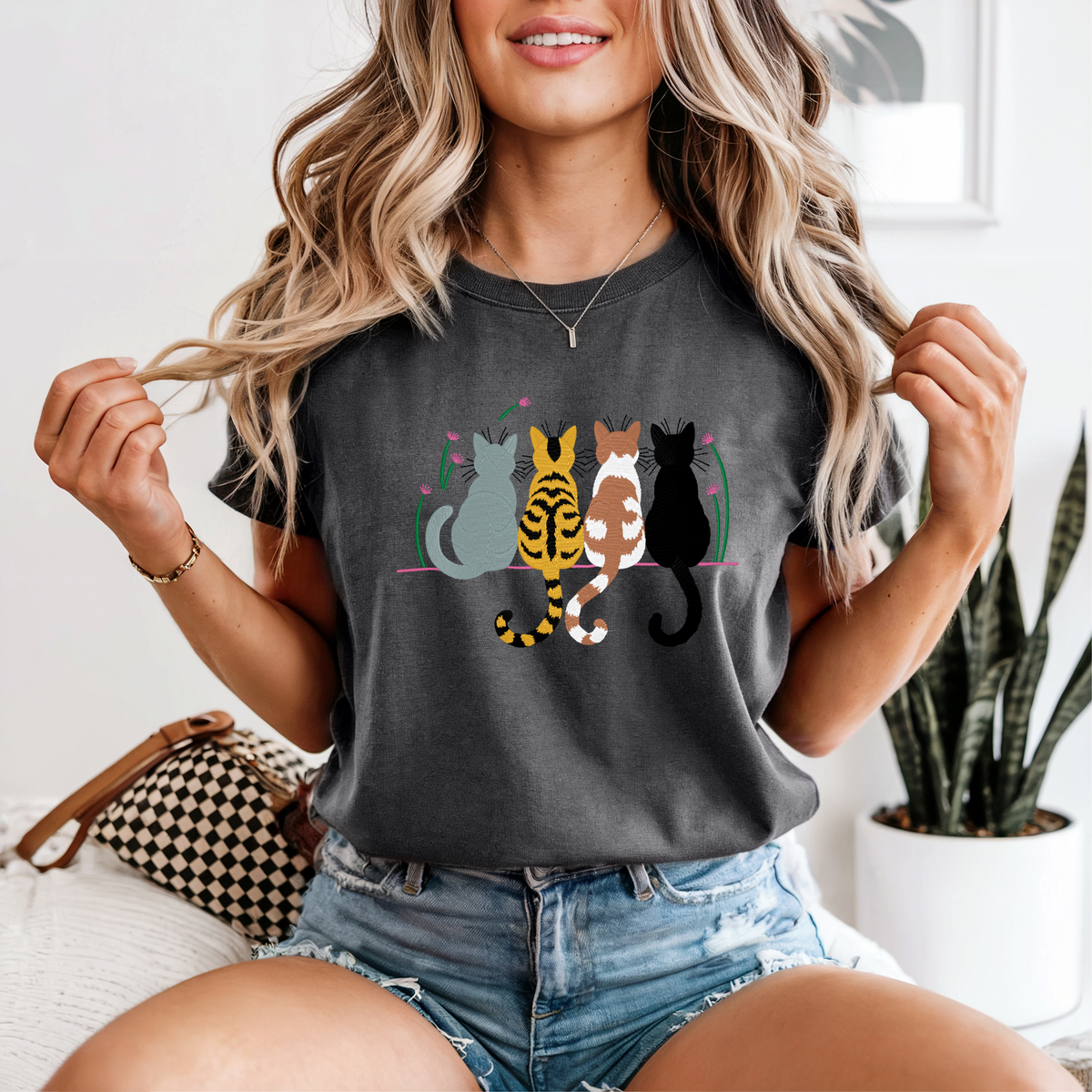 Embroidered 4 Cats