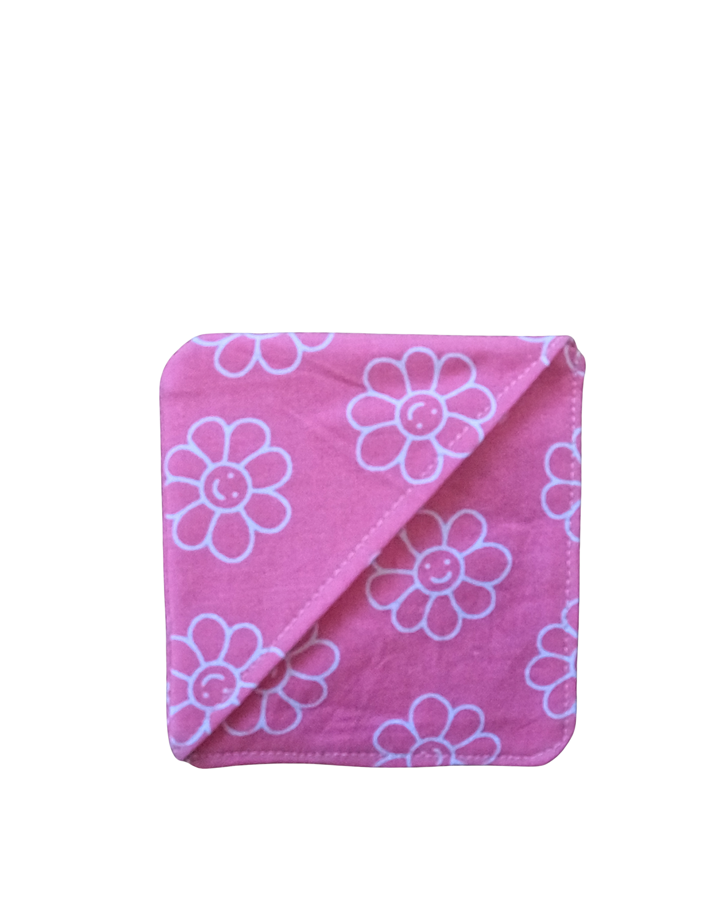 White Daisy-Fabric Bookmark