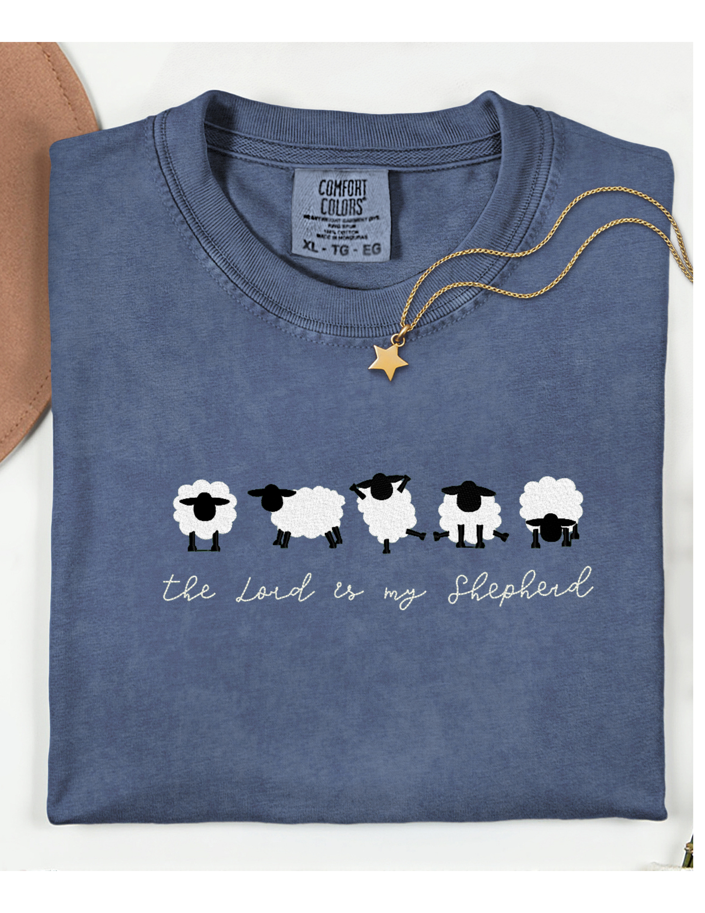 The Lord Is My Shepherd-Embroidered Shirt