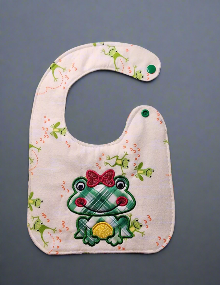 Reversible Baby Bib-Frog