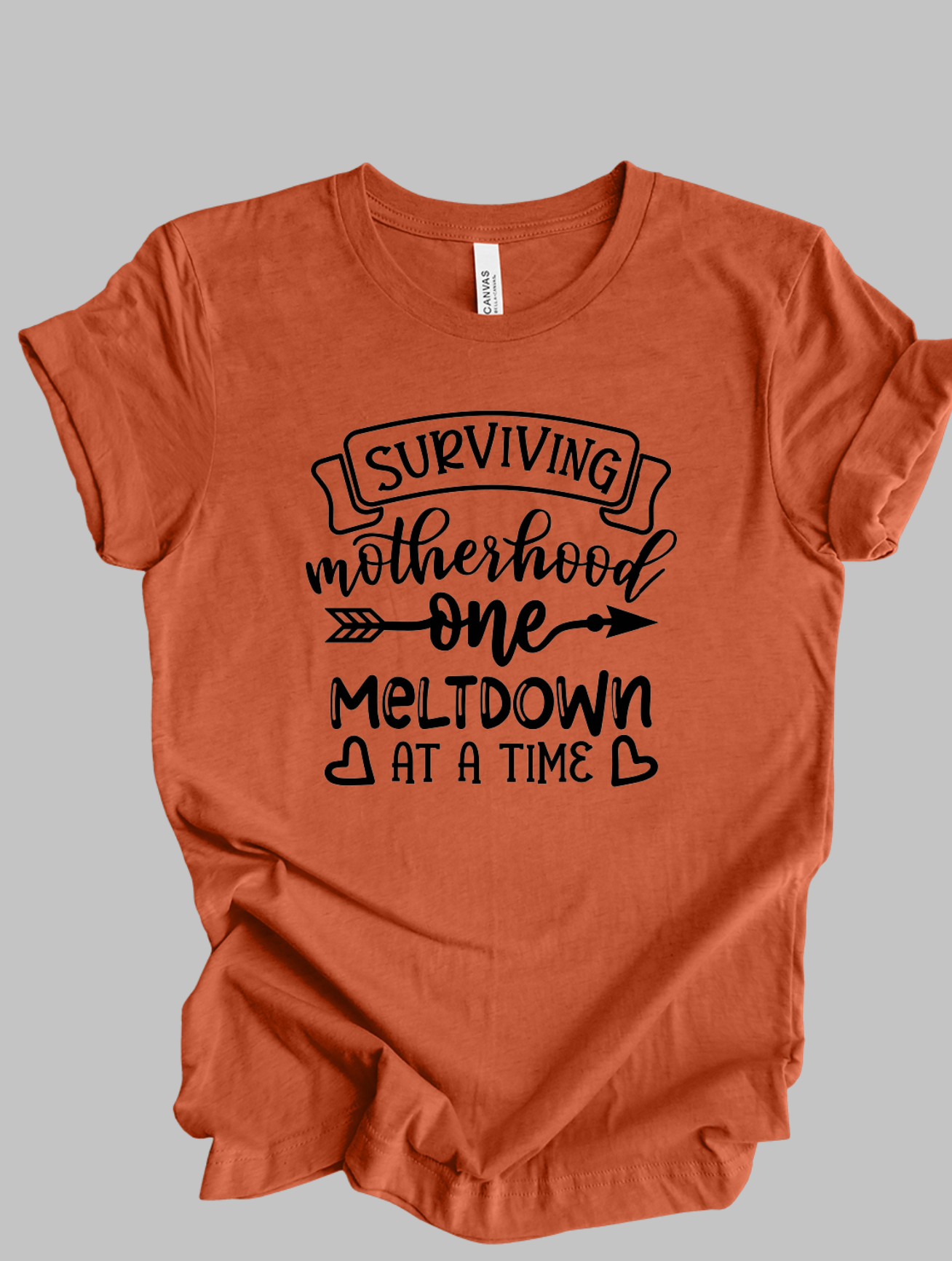 Surviving Motherhood One Meltdown At A Time - Adult T-shirt