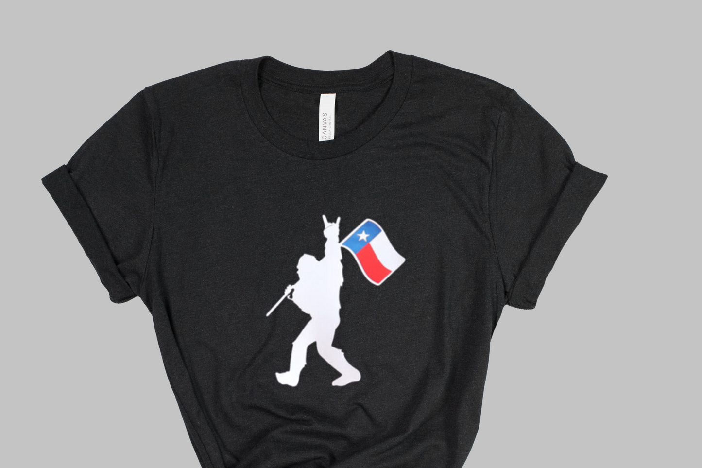 Yeti with Texas Flag - Unisex Adult T-shirt