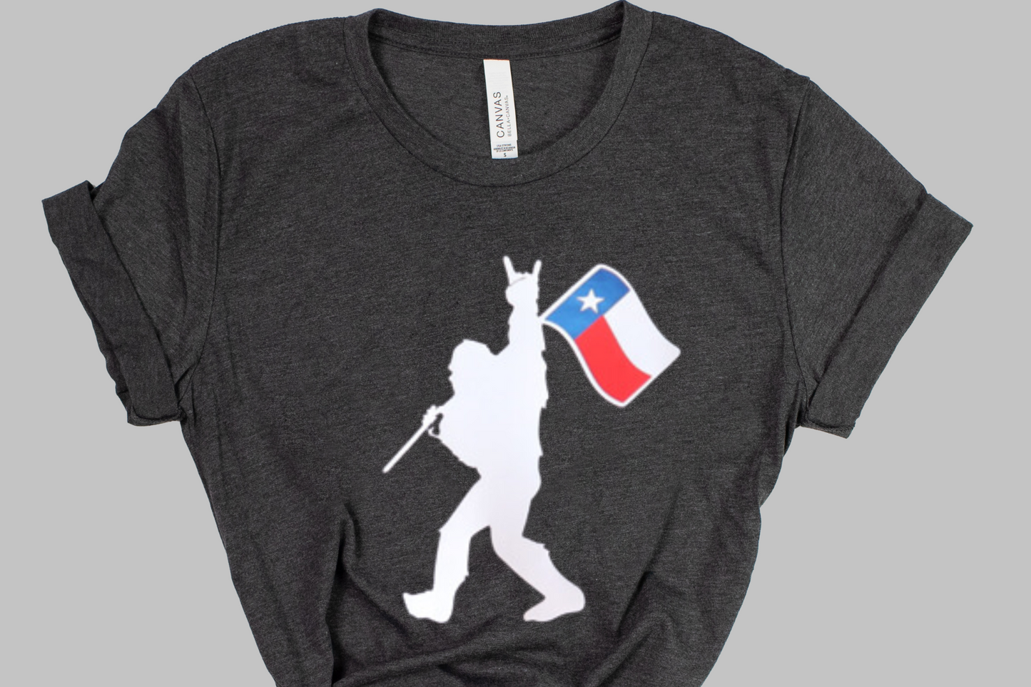 Yeti with Texas Flag - Unisex Adult T-shirt