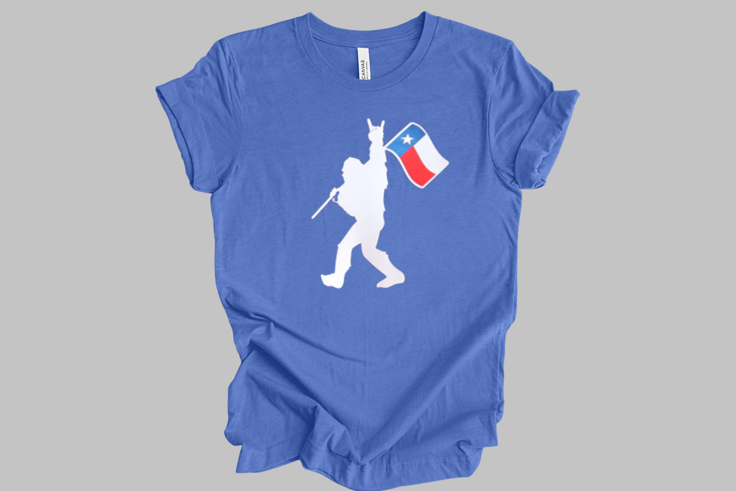 Yeti with Texas Flag - Unisex Adult T-shirt