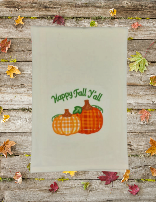 Happy Fall Y'all - Tea Towel